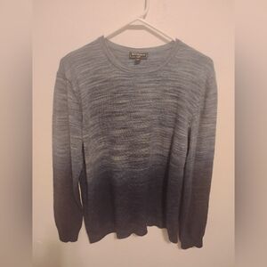 Saks Fifth Avenue Modern Ombre Crewneck Sweater Size Large Made in Italy